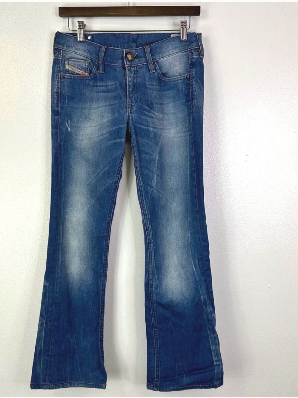 Diesel Ramys Straight Leg Mid Rise Jeans Size 27